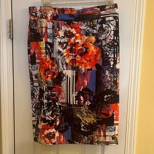 Grace Elements Multicolor Abstract Pencil Skirt, Size L